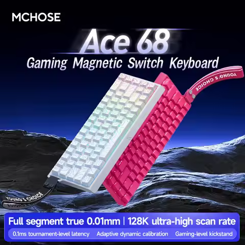 MCHOSE ACE68 ACE60 Pro Magnetic Keyboard Wired Mechanical for Gaming 0.01mm RapidTrigg 8000Hz SOCD/R