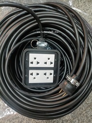 NANO ปลั๊กพ่วง 4 ที่ มีฝาครอบกันน้ำ สายไฟเบอร์2.5 รุ่น NS4-NM-CC ( 4 x 4 ) ต่อสายไฟ VCT มีหลายขนาดให