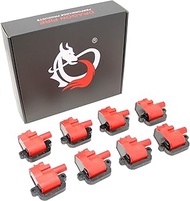 DRAGON FIRE PERFORMANCE 8pc Ignition Coil Pack Tune Up Set Kit Compatible Replacement For CTS Avalan