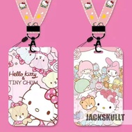 Hello Kitty Mr Brown Cute EzLink Card Holder ID tag Card Holder with matching lanyard Cinnamoroll card cover Id Holder Cartoon Cute Lanyard Bank Card Set Subway Card Holder Bus Card Holder Hard