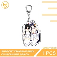 Anime Himejima Akeno High School DxD nurse model keychain, acrylic mica keychain with sharp 2-sided 