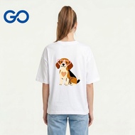 🔥100% COTTON🔥 Heart Glasses Beagle cotton Print T Shirt Graphic Men Women Unisex Baju Lelaki Wanita 