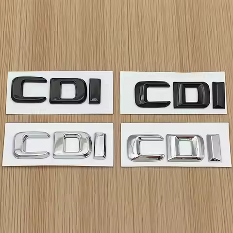3D ABS Letters CDI Logo Car Rear Trunk Sticker Emblem Fender Side Badge for Mercedes A B C E GLK CLS