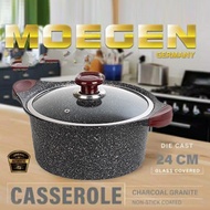 PANCI CASSEROLE MOEGEN BESAR 24CM Bahan GRANIT ANTI LENGKET