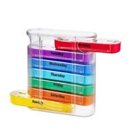 28 Compartments Pill Box Colorful Pill Box Drawer Pill Box One Week Pill Box 28 Compartments Seven D