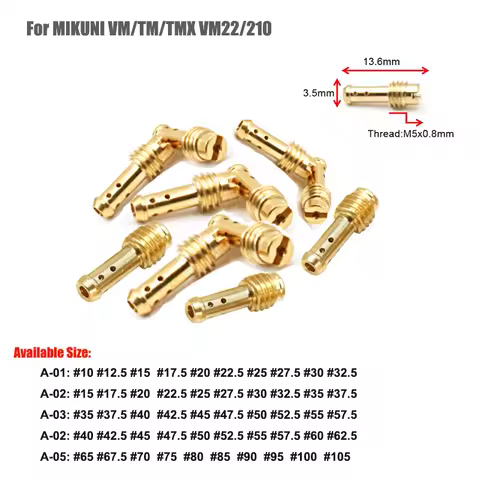 VM22/210 10Pcs Pilot Jets Carburetor For MIKUNI VM TM TMX Carburador TZR250 3XV EN125 AX100 Slow Jet