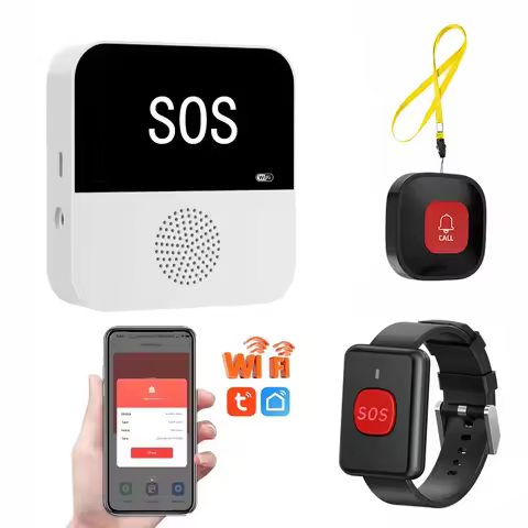 Wireless WiFi Elderly Caregiver Pager SOS Call Button Emergency SOS Medical Alert System for Seniors