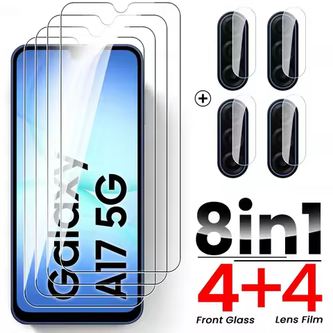 8In1 Camera Lens Screen Protectors Tempered Glass For Samsung Galaxy A17 5G 4G 9H Clear Protective G
