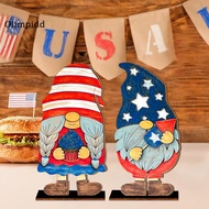 olimpidd|  Gnome Table Ornament American Flag Gnome Decor 2 Pcs 4th of July Patriotic Gnome Decorati