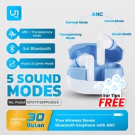 U1ME. SPACE PRO TWS EARPHONE BLUETOOTH 5.4 ANC TRANSPARENCY MODE MUSIC MODE GAMING MODE EARBUDS GARA
