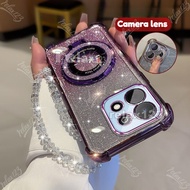For HUAWEI nova Y74 Huawei Nova Y74 NovaY74 nova Y74 74Y 4G 5G Glitter Stand Holder Phone Case With 