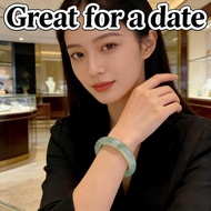 [In Stock] Burmese jade bracelet, ice-like and authentic, a symbol of wealth and prosperity, perfect