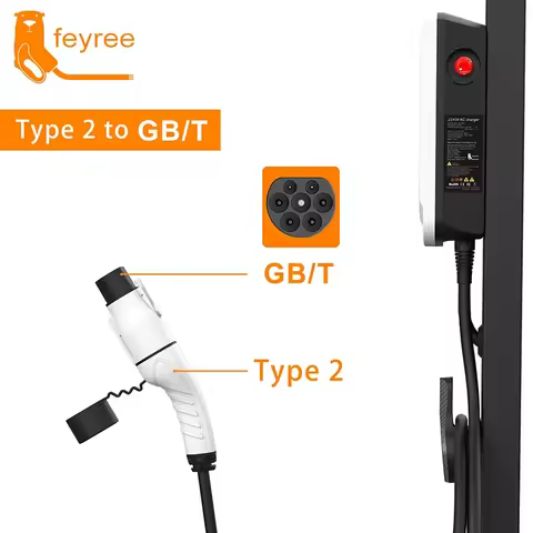 Feyree EV Charger Adapter Type 2 IEC 62196-2 to GB/T Converter for China Standard Electric Vehicle C