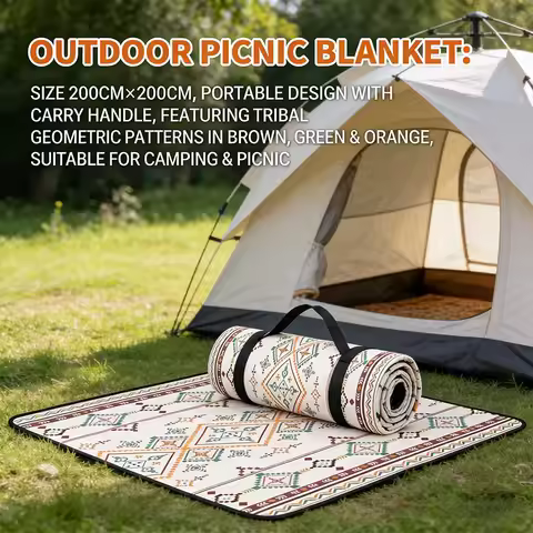 New Home Leisure Sheet Thick 78.7 x 78.7 inches 200 x 200 cm Large Picnic Mat For 4-6 People Water R