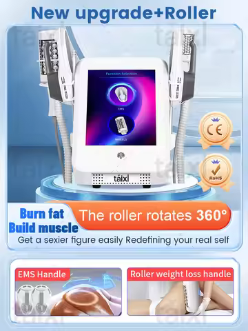 Body Shaping Muscle Relaxation 2 in 1 EMStaixl Fat 5D Massage Roller Electromagnetic Muscle Exercise