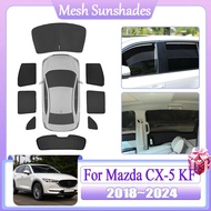 For Mazda CX-5 KF MK2 2018-2024 Magnetic Sunshade Curtain Breathable Mesh Sun Visor Privacy Window C