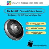 EZVIZ E4p 3K+ Panoramic Fisheye Camera 360° View AI Detection Alerts Dual-Band WiFi Magnetic Mount