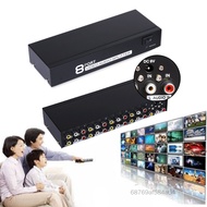 8 Cổng RCA Video Audio AV Switch Switch Selector 1 in 8 Out TV Splitter Hộp MBS-VN