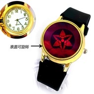 Naruto Write Wheel Eye Watch Uchiha Itachi Sasuke Naruto Naruto Merchandise Can Flip Rotate Clock Wa