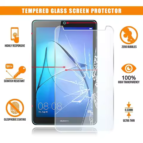 Screen Protector for Huawei MediaPad T3 7.0 Tablet Tempered Glass 9H Premium Scratch Resistant Anti-