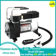 Flameer ปั๊มเครื่องอัดลมยางหนักแบบพกพาที่มีมาตรวัด140PSI กระบอกเดี่ยว35L นาทีเครื่องสูบยางสำหรับลูก SUV อัตโนมัติ