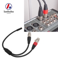 LANHUHU 1/8 Female To Dual XLR Female Cable, 30cm / 11.81in Professional Y Splitter Cord Wire, Plug 