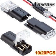 YUSENSS Quick Connector, 2 Pin Way Plug Waterproof Wire Terminals, Universal Double Wire Plug-in Con
