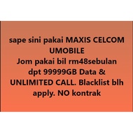 sim card tunetalk 5G unlimited data ( wifi ) & call sepuluh sen (prepaid) bukan umobile hotlink digi