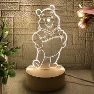 小熊維尼 winnie the pooh 燈 夜燈 小夜燈 usb eeyore 跳跳虎 piglet lulu豬 大鼻鋼牙 chip and dale 米奇 唐老鴨 雙子星 keroppi 公主 k