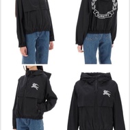 BURBERRY 英國黑色橡樹葉徽章連帽外套UK6