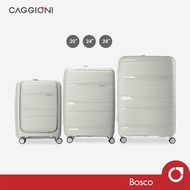 CAGGIONI กระเป๋าเดินทาง รุ่นบอสโก (Bosco) 18081 - สีเบจ [20นิ้ว/24นิ้ว/28นิ้ว] วัสดุโพลีพร็อพไพลีน P