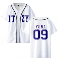 2025 newKPOP ITZY None of My Business Merch Baseball Jersey T-shirt YUNA RYUJIN CHAERYEONG LIA YEJI 