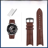 สายนาฬิกาหนังแท้ Carte Man สำหรับ Casio 5051 EF-524D-7A Series Edifice EF-524D สายนาฬิกาหนังแท้แบบปร