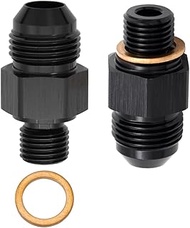 Cotonlake 8AN Male Flare to 1/4" NPSM Transmission Cooler Adapter Fitting Aluminum Black,8AN Fitting