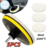 xo94ol 5 7Pcs Car Detailing Wool Pads 3 4 5 6 7 Inches Soft Polishing Mop Wheels Kit for Wax Paint F