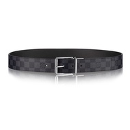 LV Men's Belt DAMIER Checkerboard Canvas 4CM Fashion Belt M9156S
