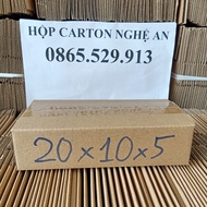 20x10x5 Combo 100 Hộp Carton Đóng Hàng Hộp Ship COD 3 Lớp sóng E/B Mặt Nâu