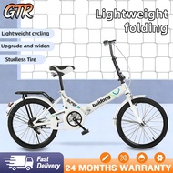 Foldable Bicycle Double Disc Brake Foldable Bike Adult Bicycle Lightweight Adult Male and Female Min