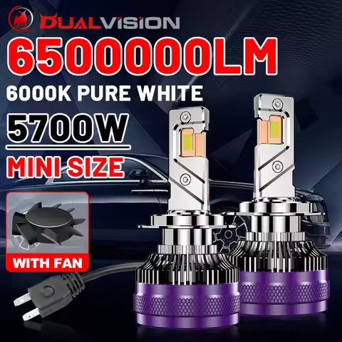 Dualvision 6500000LM 5700W 30PCS CSP H4 H7 H11 LED CANbus K5C K6C H1 H3 H8 H9 9005 9006 HB3 HB4 9012