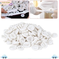ICAOE103 300pcs Disposable Finger Cots, Milk White Powder Free Latex Finger Protectors, Disposable A