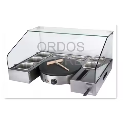 Best Commercial Chinese Pancake Cake Making Machine One Head Non-stick Stainless Steel Electric Crep