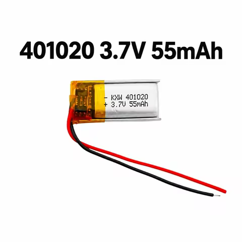 Mini 401020 3.7V 55mAh Rechargeable Li-Polymer Battery | For Watches Bluetooth Headphones Beauty Dev