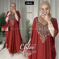 Kaftan Ceruti Chloe Super Aplikasi Bordir Best Seller/ Baju Kaftan Muslim/ Gamis Kaftan Pesta Mewah 