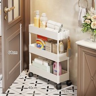 全城熱賣 - 門後夾縫收納櫃 衛生間超薄極窄浴室置物架 落地縫隙帶輪移動收納架（快遞送貨上門）