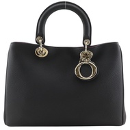 Dior Diorissimo 手提包，兩用肩背包，小牛皮，黑色，肩背包/手提包，兩用，A5 尺寸，磁扣，女士 [二手]