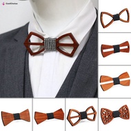 Men Handmade Wooden Bow Tie with Adjustable Strap for Anniversary Birthday Wedding   Kv1l