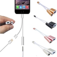 For iphone7 8 Plus Headphone Jack Aux Adapter Charger Conve