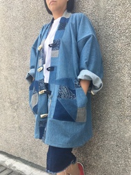 Denim Patchwork Kimono 牛仔拼布外套  野良著 和服外套