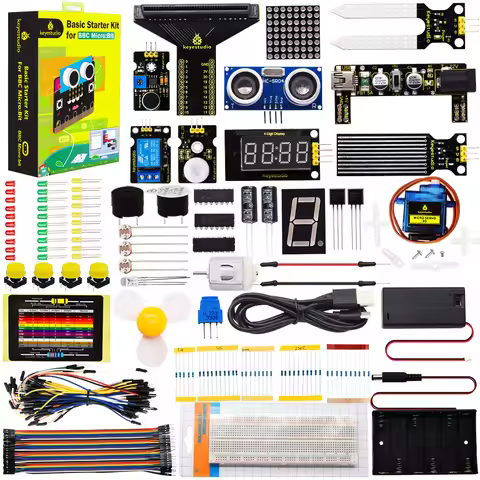 Keyestudio Microbit V2 Basic Starter Kit Diy Electronic Kit for BBC Micro:bit STEM Programming Kit C
