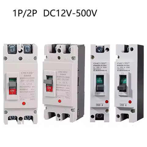 1P/2P 12V 24V 48V 96V 120V DC Circuit Breaker 100A 125A 150A 200A 250A 300A 400A 500A 600A High Curr